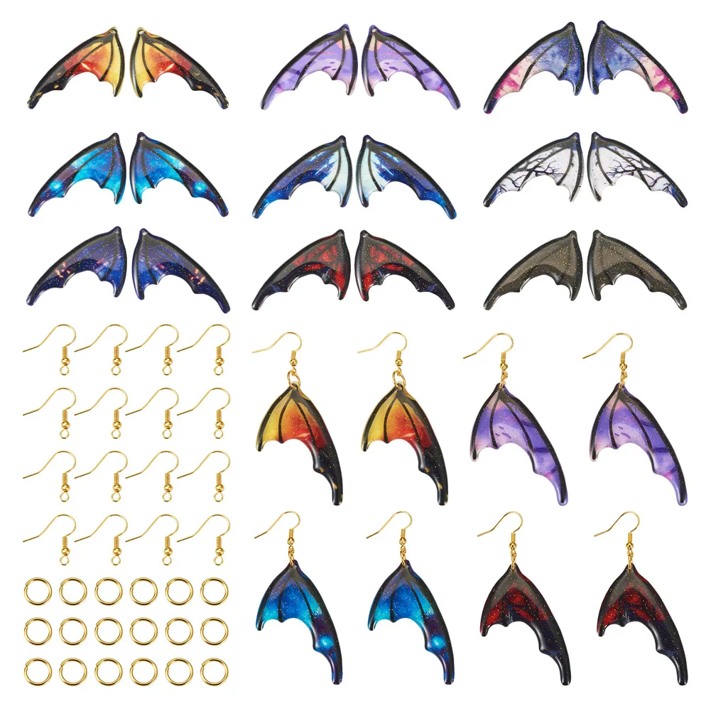 9 Pairs Glitter Resin Butterfly Wing Earring Making Kit with Brass Earring Hooks & Jump Rings for Women Fashion Earrings Making
9 Pairs Glitter Resin Butterfly Wing Earring Making Kit with Brass Earring Hooks & Jump Rings for Women Fashion Earrings Making