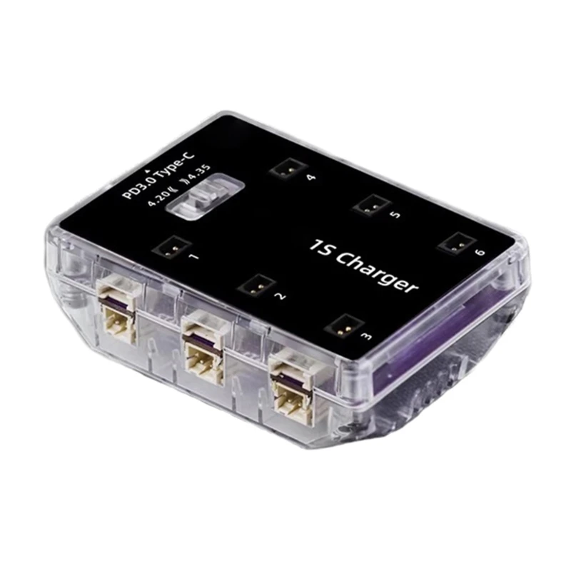 6Channel For 1S Battery With PD3.0 Single Circuit Charging 800ma-1A For Quick Charging Up To Six Batteries
6Channel For 1S Battery With PD3.0 Single Circuit Charging 800ma-1A For Quick Charging Up To Six Batteries