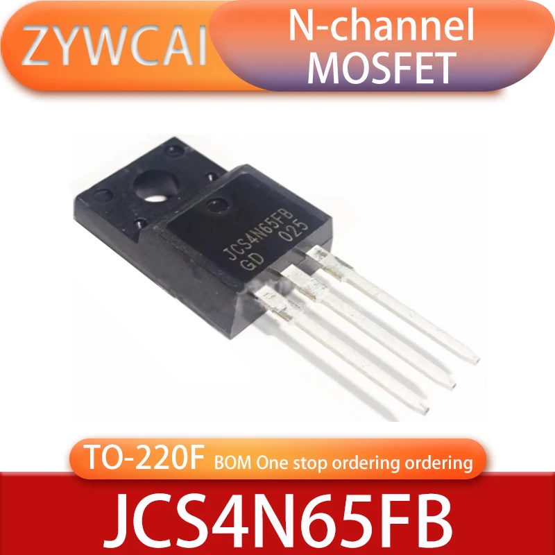 JCS4N65FB TO-220F 650V 4A 5pcs N-channel enhanced field-effect transistor MOS
JCS4N65FB TO-220F 650V 4A 5pcs N-channel enhanced field-effect transistor MOS