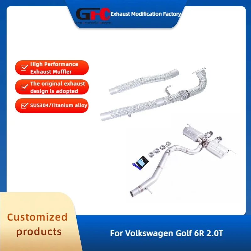 GFC 304 Stainless steel Exhaust Muffler for Volkswagen Golf 6R 2.0T High-Performance Pneumatic Valve Car Accessories
GFC 304 Stainless steel Exhaust Muffler for Volkswagen Golf 6R 2.0T High-Performance Pneumatic Valve Car Accessories