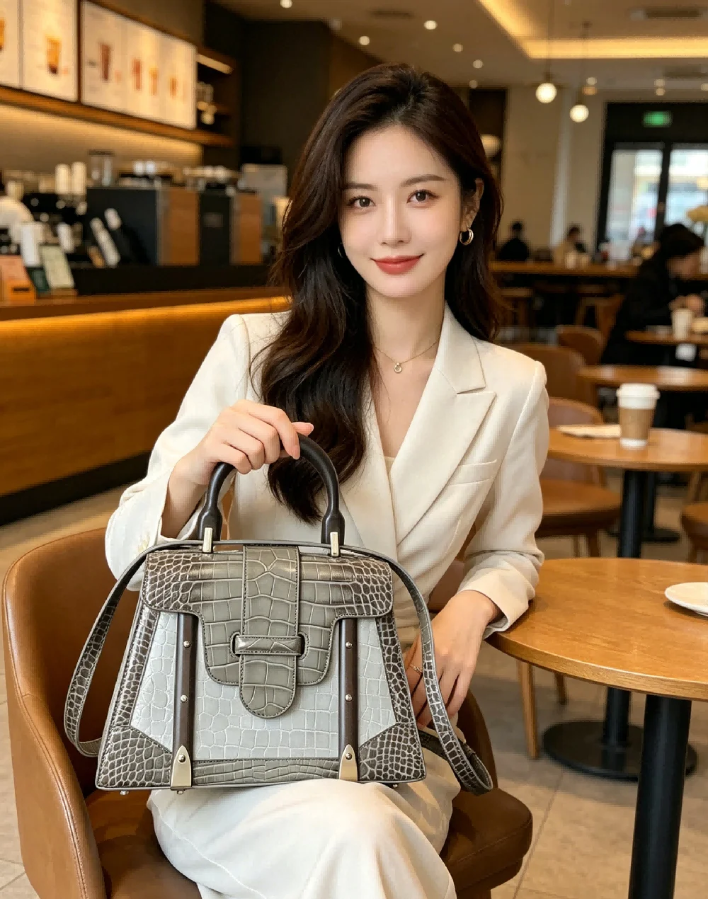 Brand women's handbag fashionable light luxury new designer high-end temperament wooden handle crossbody shoulder bag
Brand women's handbag fashionable light luxury new designer high-end temperament wooden handle crossbody shoulder bag
