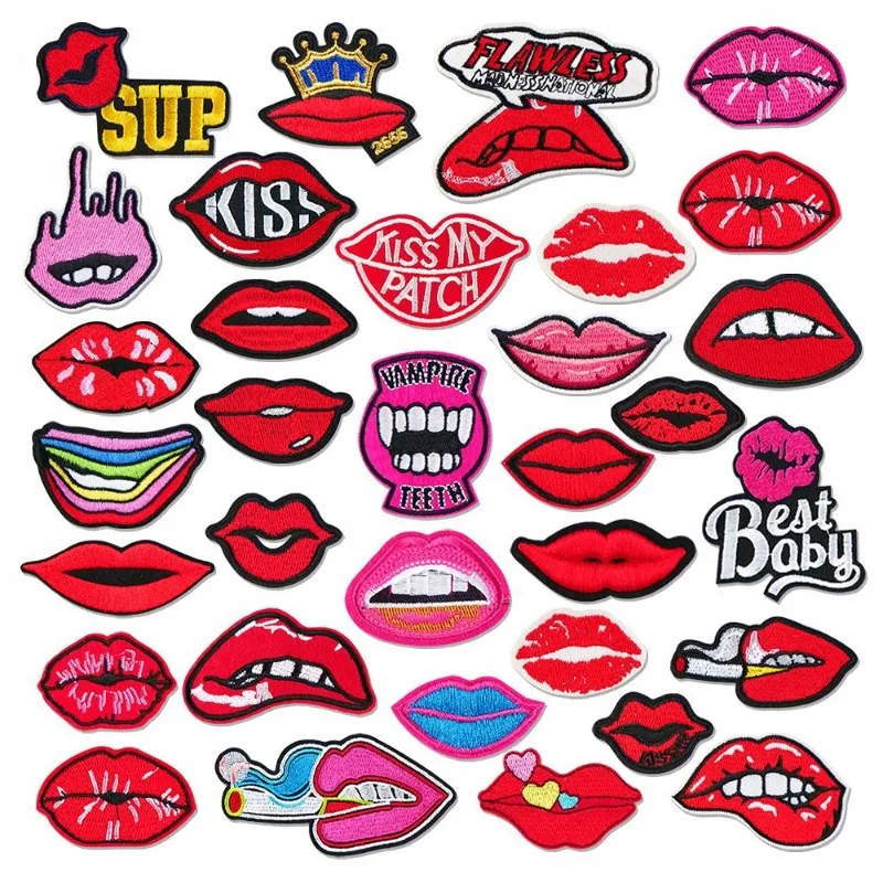 Red Lips Mouth Kiss Iron-on Sew Embroidered Badge Patches for DIY T-shirt Backpack Dress Clothing Appliques Sticker
Red Lips Mouth Kiss Iron-on Sew Embroidered Badge Patches for DIY T-shirt Backpack Dress Clothing Appliques Sticker