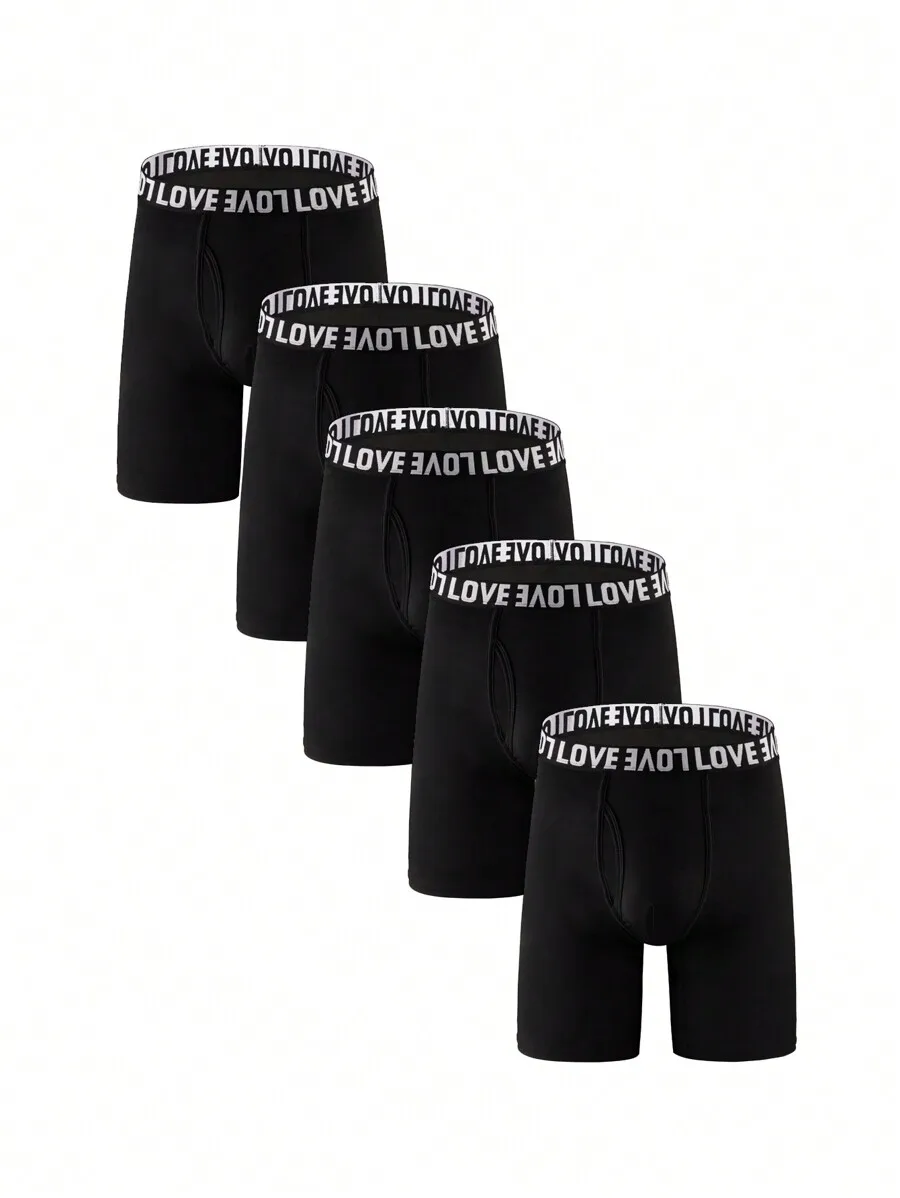 Mens 5 Pack Letter Print Boxer Briefs
Mens 5 Pack Letter Print Boxer Briefs