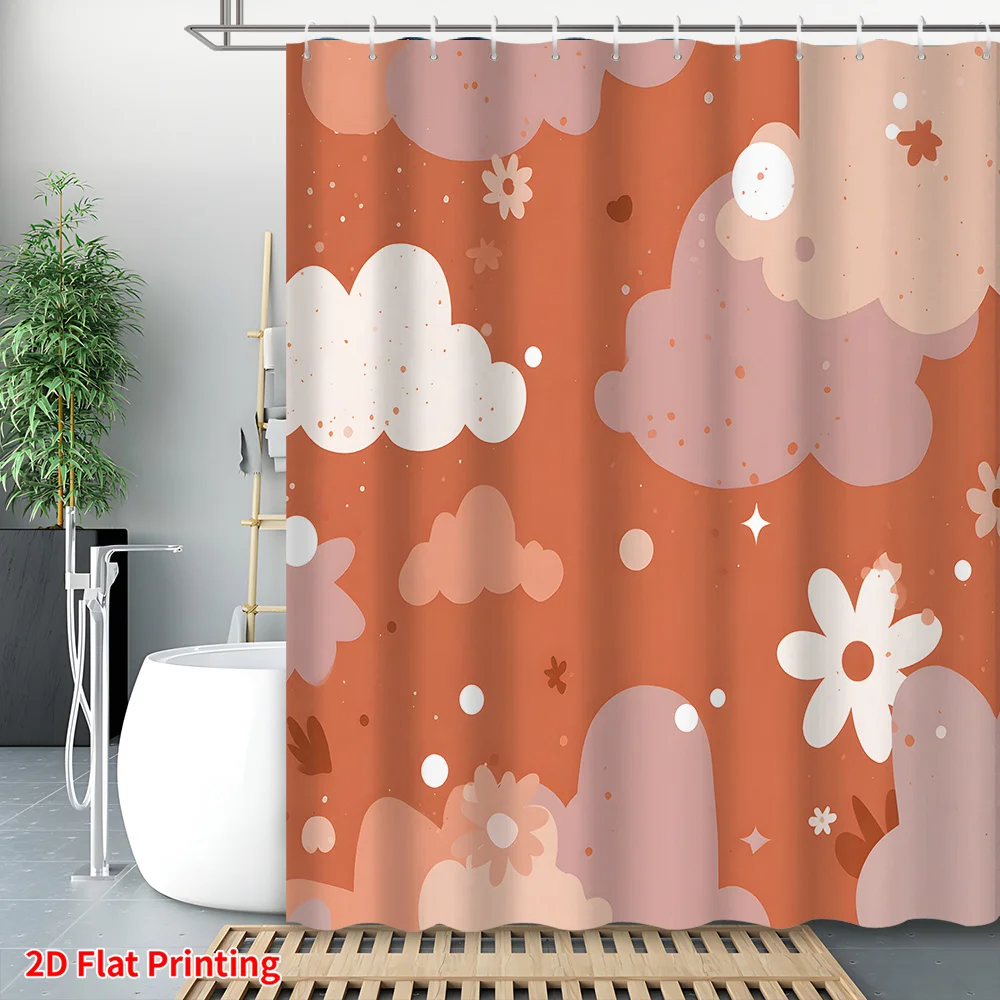 Waterproof Shower Curtain with Cute Cloud and Floral Pattern for Bathroom Decor Home Accessories 90x180cm
Waterproof Shower Curtain with Cute Cloud and Floral Pattern for Bathroom Decor Home Accessories 90x180cm