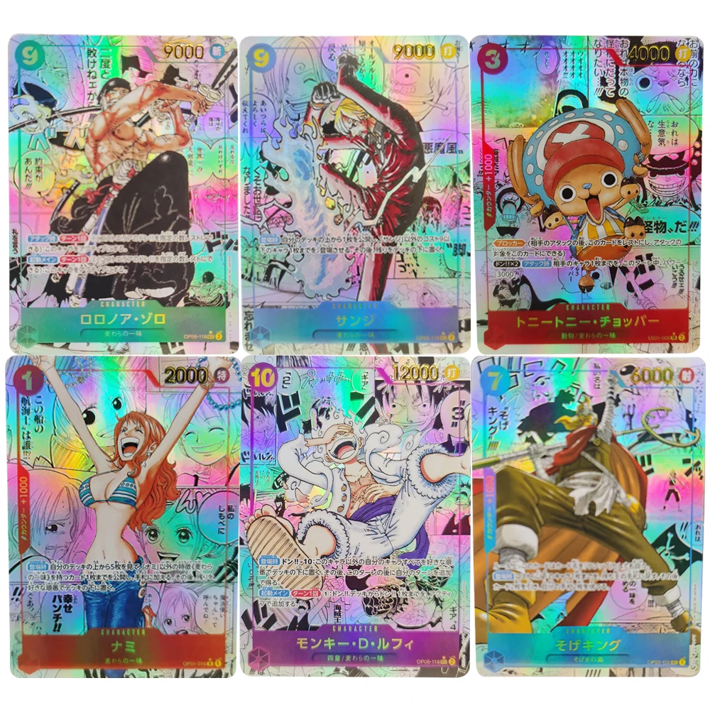 6 шт./компл. ONE PIECE японский Луффи Нами Зоро Санджи Хэнкок Шанкс OPCG флэш-карта самодельная классическая коллекционная карта аниме
6 шт./компл. ONE PIECE японский Луффи Нами Зоро Санджи Хэнкок Шанкс OPCG флэш-карта самодельная классическая коллекционная карта аниме