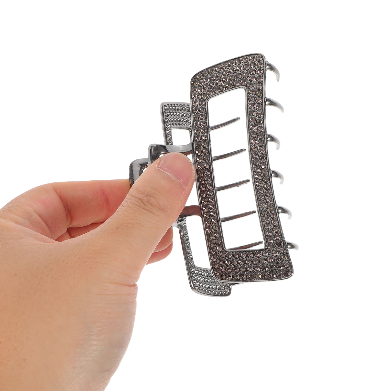 2pcs Drilled Shark Clip Large Non-Slip Metal Claw Clamps Sparkly Hair Barrette Crystal Bun Holder For Women Updo Chignon
2pcs Drilled Shark Clip Large Non-Slip Metal Claw Clamps Sparkly Hair Barrette Crystal Bun Holder For Women Updo Chignon