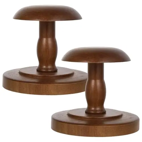 2PCS Brown Wooden Hat Display Stands With Base And Stem – Vintage Tabletop Organizer For Caps, Hats, Wigs, Home Decor
2PCS Brown Wooden Hat Display Stands With Base And Stem – Vintage Tabletop Organizer For Caps, Hats, Wigs, Home Decor