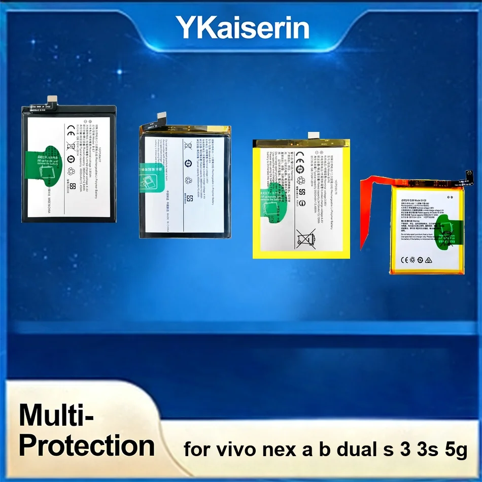 Mobile Phone Battery Premium Replacement B-E7 B-F6 B-G9 3500-4500mAh For Vivo Nex a b Dual s 3 3S 5G
Mobile Phone Battery Premium Replacement B-E7 B-F6 B-G9 3500-4500mAh For Vivo Nex a b Dual s 3 3S 5G