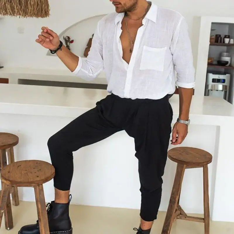 Summer 2025 Men's American Style Long Sleeve Collared Shirt Versatile Large Size Casual Loose Fit Youth Trend Pure Color
Summer 2025 Men's American Style Long Sleeve Collared Shirt Versatile Large Size Casual Loose Fit Youth Trend Pure Color