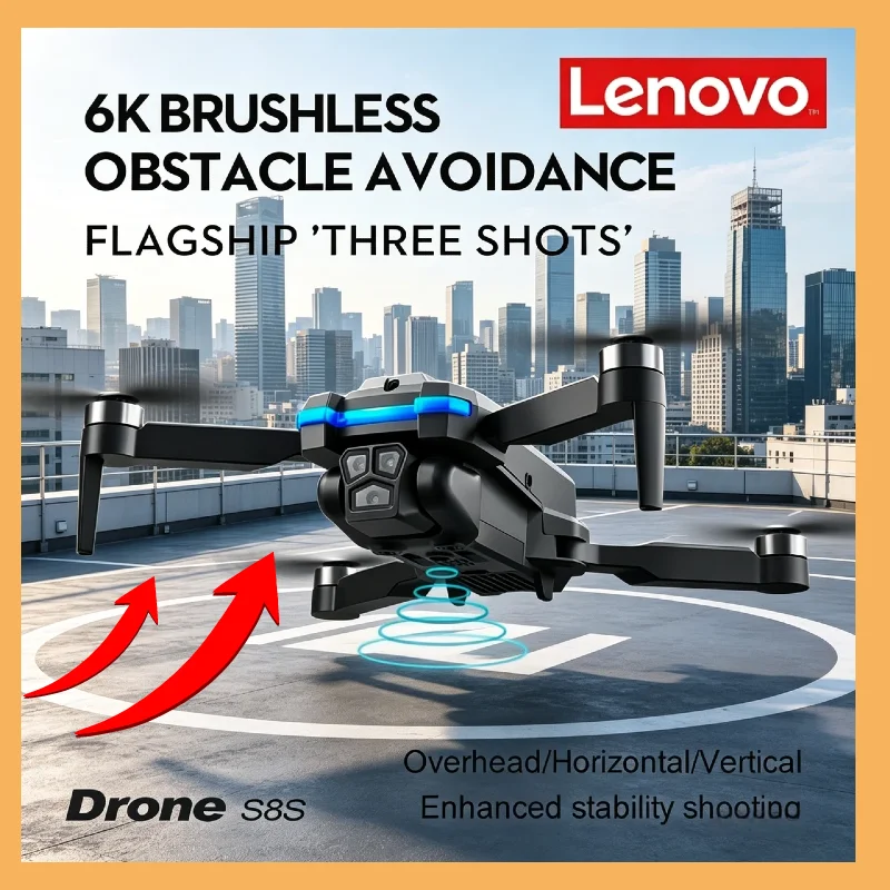 Lenovo S8S Portable RC Drone Triple Cameras Brushless Motor Obstacle Avoidance Optical Flow Positioning Quadcopter
Lenovo S8S Portable RC Drone Triple Cameras Brushless Motor Obstacle Avoidance Optical Flow Positioning Quadcopter