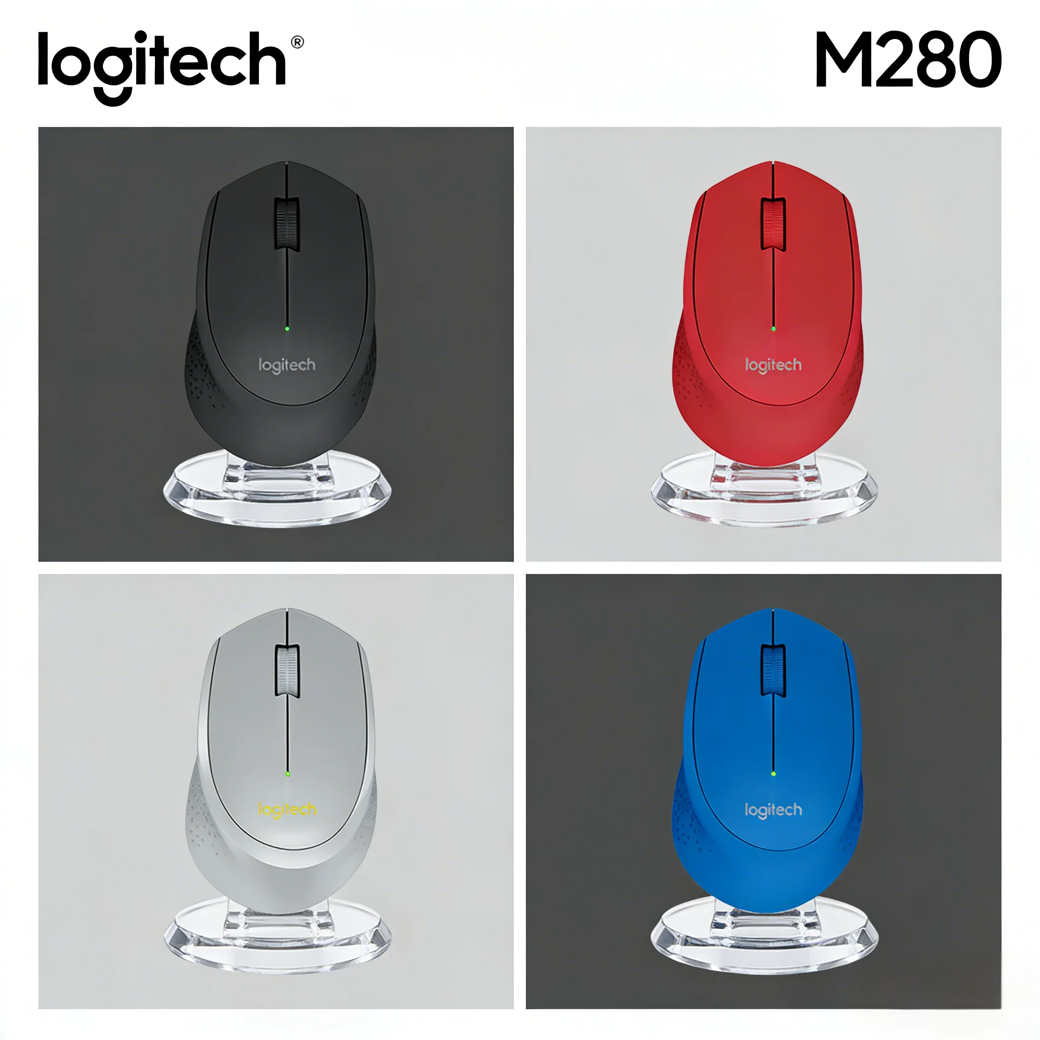 Logitech M280/M330 1000DPI Mouse - Precise Tracking on Any Surface