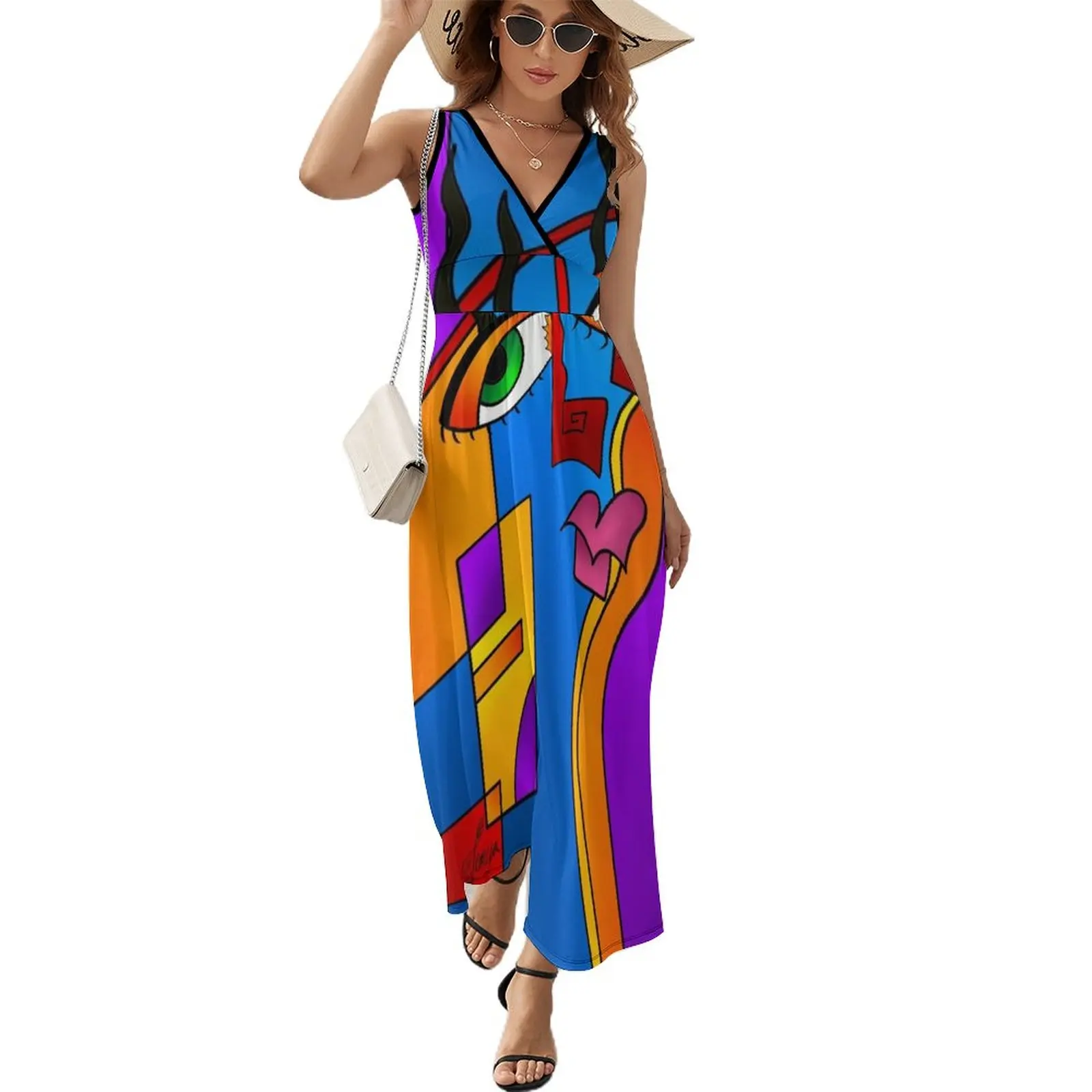 Abstract face, Pablo Picasso style by Tonya Butcher at Snazzy Duds. Sleeveless Dress Women's summer dresses party dresses women
Abstract face, Pablo Picasso style by Tonya Butcher at Snazzy Duds. Sleeveless Dress Women's summer dresses party dresses women