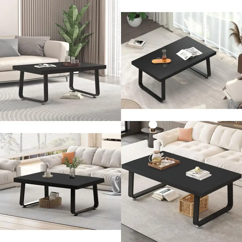 Modern Black Coffee Table, Rustic Wood Metal Centerpiece, Farmhouse Style Living Room Furniture, Industrial Minimalist Wood Tabl
Modern Black Coffee Table, Rustic Wood Metal Centerpiece, Farmhouse Style Living Room Furniture, Industrial Minimalist Wood Tabl