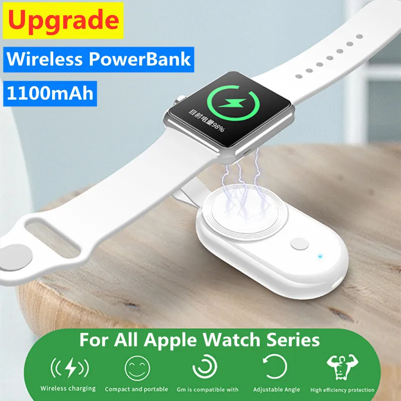 Portable Watch Powerbank Wireless Charger Magnetic 1100mAh Power Bank Keychain for All Apple Watch iWatch Series Fast Charging
Portable Watch Powerbank Wireless Charger Magnetic 1100mAh Power Bank Keychain for All Apple Watch iWatch Series Fast Charging
