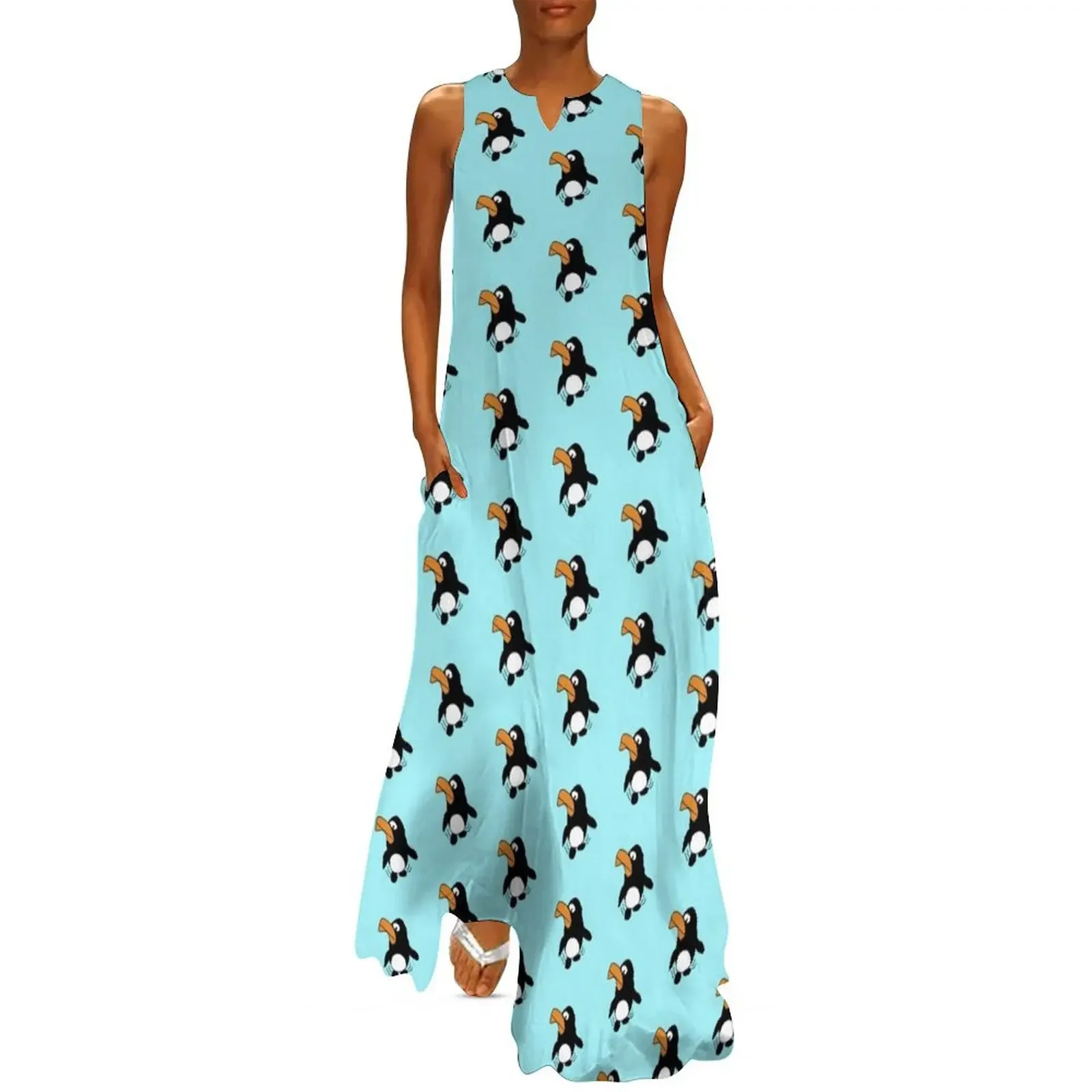 Dancing Penguin (Blue Background) by Everything Eli Long Dress summer women's dress 2025 summer women's suit Dress
Dancing Penguin (Blue Background) by Everything Eli Long Dress summer women's dress 2025 summer women's suit Dress