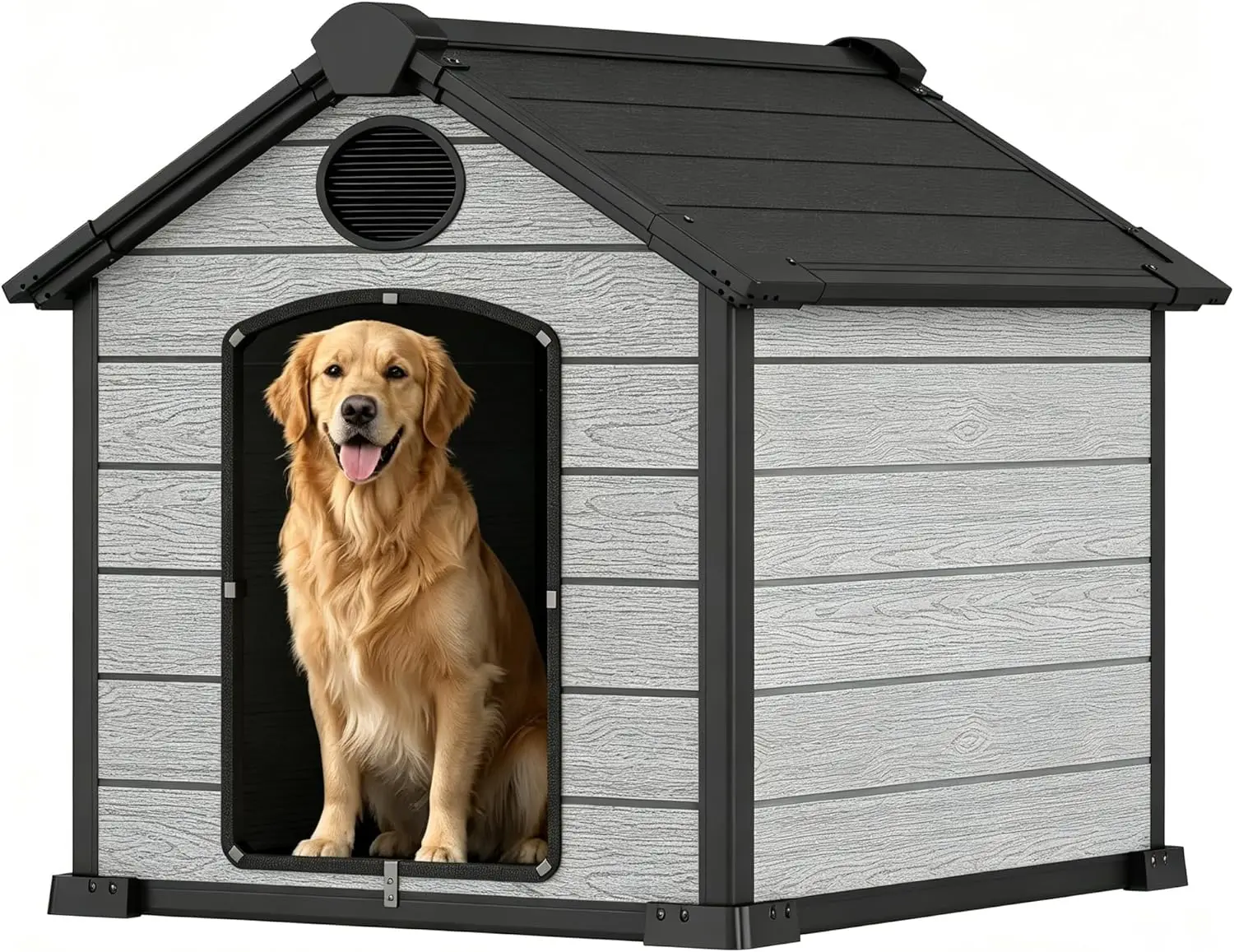 Large Dog House Outdoor for Large Dogs, Durable Resin Large Doghouses with 16mm Thick Wall Panels,Elevated Floor, Waterproof
Large Dog House Outdoor for Large Dogs, Durable Resin Large Doghouses with 16mm Thick Wall Panels,Elevated Floor, Waterproof