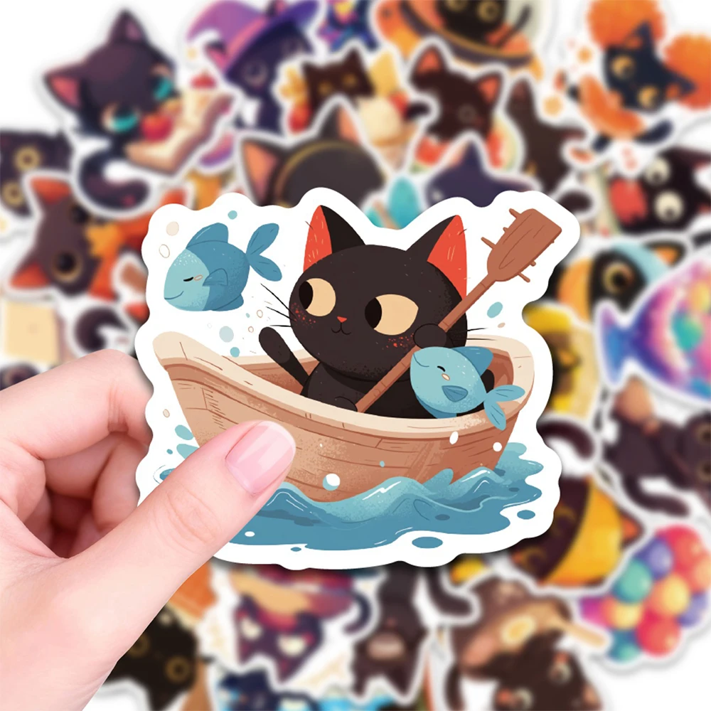 10/30/50pcs Cute Funny Black Cat Graffiti Stickers Aesthetic Decals Motorcycle Luggage Helmet Phone Waterproof Sticker Decor Toy
10/30/50pcs Cute Funny Black Cat Graffiti Stickers Aesthetic Decals Motorcycle Luggage Helmet Phone Waterproof Sticker Decor Toy