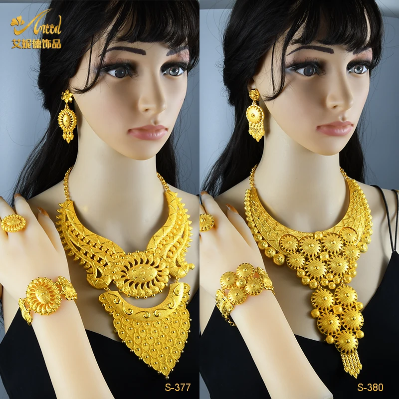 ANIID African Big Jewellery Set Dubai Indian Woman's Wedding 24K Gold Plated Necklace Bracelets Sets Moroccan Jewelry Wholesale
ANIID African Big Jewellery Set Dubai Indian Woman's Wedding 24K Gold Plated Necklace Bracelets Sets Moroccan Jewelry Wholesale