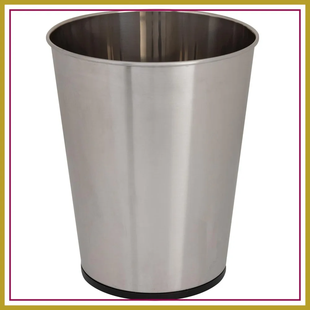 5L Small Wastebasket, Stainless Steel Round Trash Can for Bathroom Bedroom Office Dorm, Compact Open Top Garbage Bin
5L Small Wastebasket, Stainless Steel Round Trash Can for Bathroom Bedroom Office Dorm, Compact Open Top Garbage Bin