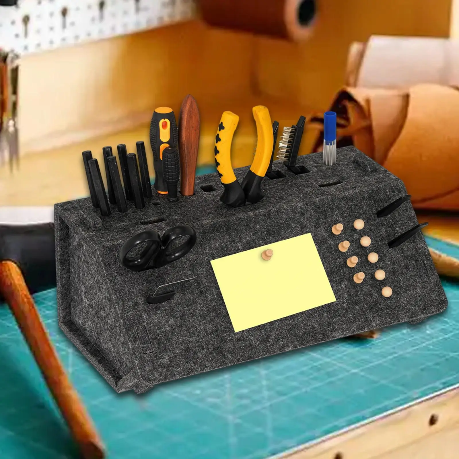 Power Tool Organizer Felt Makeup Brush Holder for Desktop Basement Workshop
Power Tool Organizer Felt Makeup Brush Holder for Desktop Basement Workshop