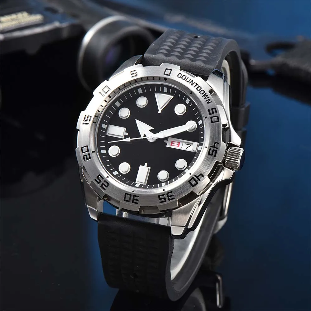 Часы 44 мм NH36, автоматические, для дайвинга, с браслетом, короной 3.8, светящимся покрытием C3, календарем, указателем дня, сапфировым стеклом
Часы 44 мм NH36, автоматические, для дайвинга, с браслетом, короной 3.8, светящимся покрытием C3, календарем, указателем дня, сапфировым стеклом