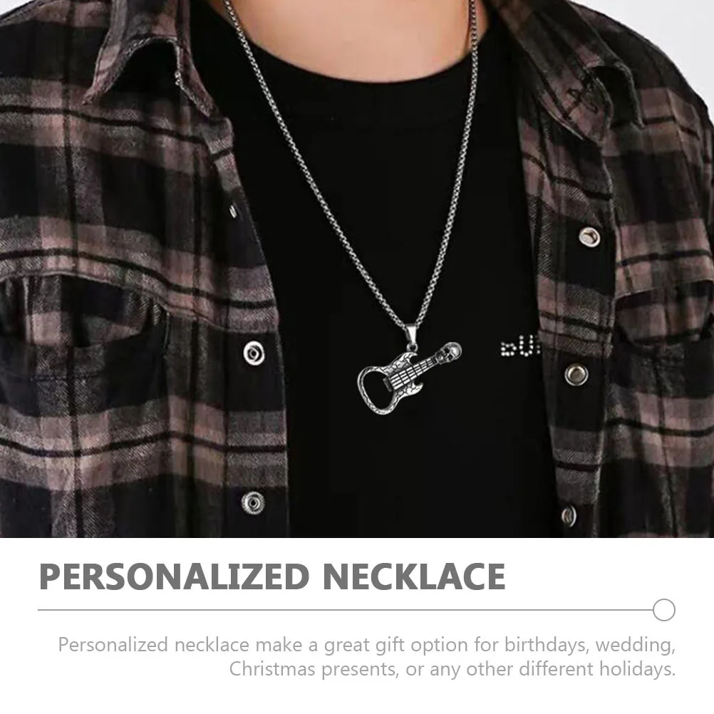 1pc Skull Guitar Necklace Men Vintage Metal Pendant Necklace For Men Bottle Opener Jewelry Surfer Chain Gift
1pc Skull Guitar Necklace Men Vintage Metal Pendant Necklace For Men Bottle Opener Jewelry Surfer Chain Gift