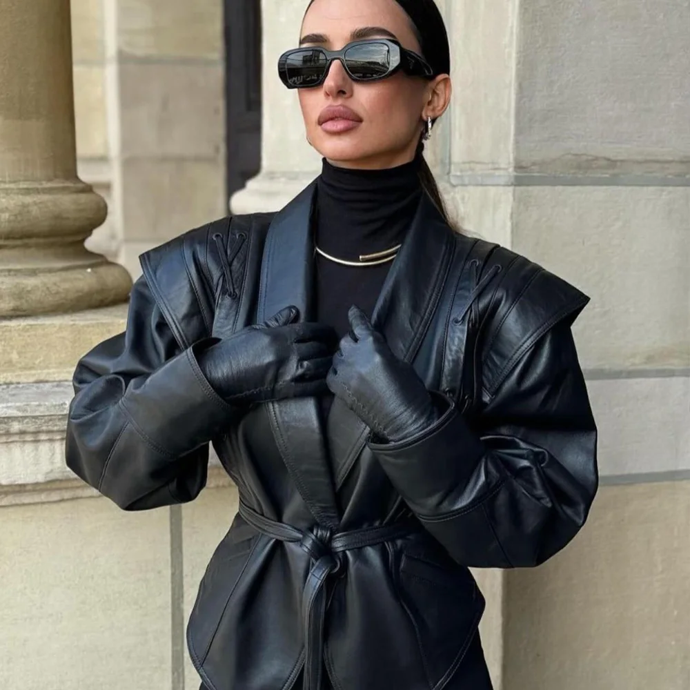 Winter new fashion women's casual design with European and American style retro leather jacket jacket
Winter new fashion women's casual design with European and American style retro leather jacket jacket