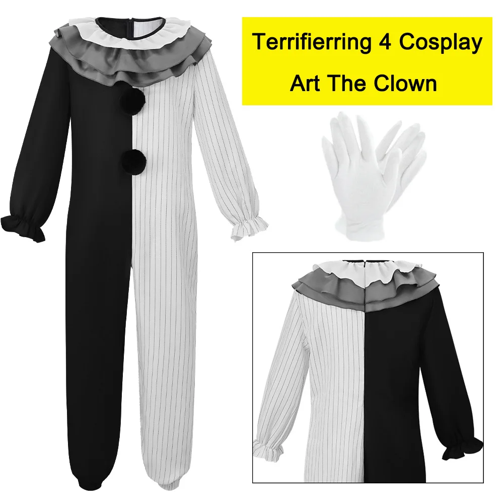 2026 Movie Terrifier 4 Art Clown Cosplay Costume Black White Bodysuit Clothes Outfits Adult Halloween Uniform Carnival Party
2026 Movie Terrifier 4 Art Clown Cosplay Costume Black White Bodysuit Clothes Outfits Adult Halloween Uniform Carnival Party