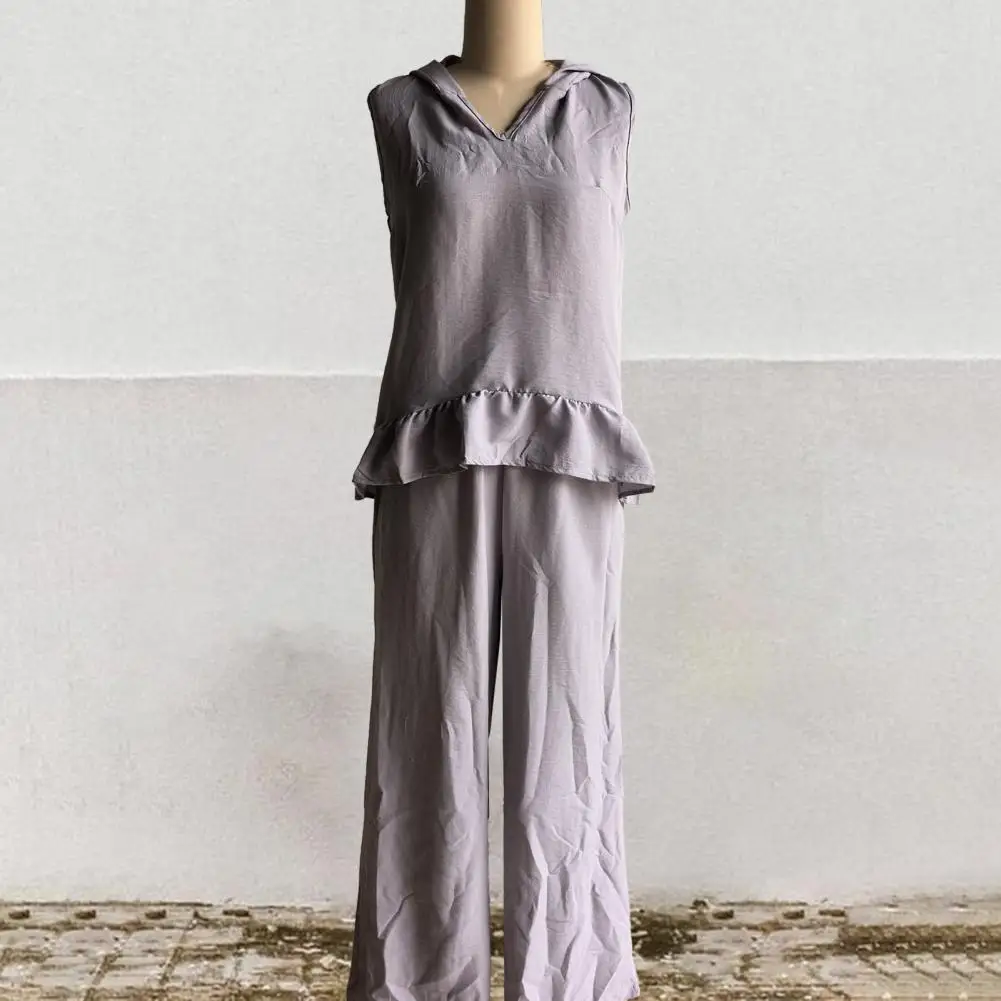 2026 Casual V-neck Sleeveless Women Loose Trousers 2-piece Set Summer Simple Fashion Wide-leg Trousers Female Office 2-piece Set
2026 Casual V-neck Sleeveless Women Loose Trousers 2-piece Set Summer Simple Fashion Wide-leg Trousers Female Office 2-piece Set