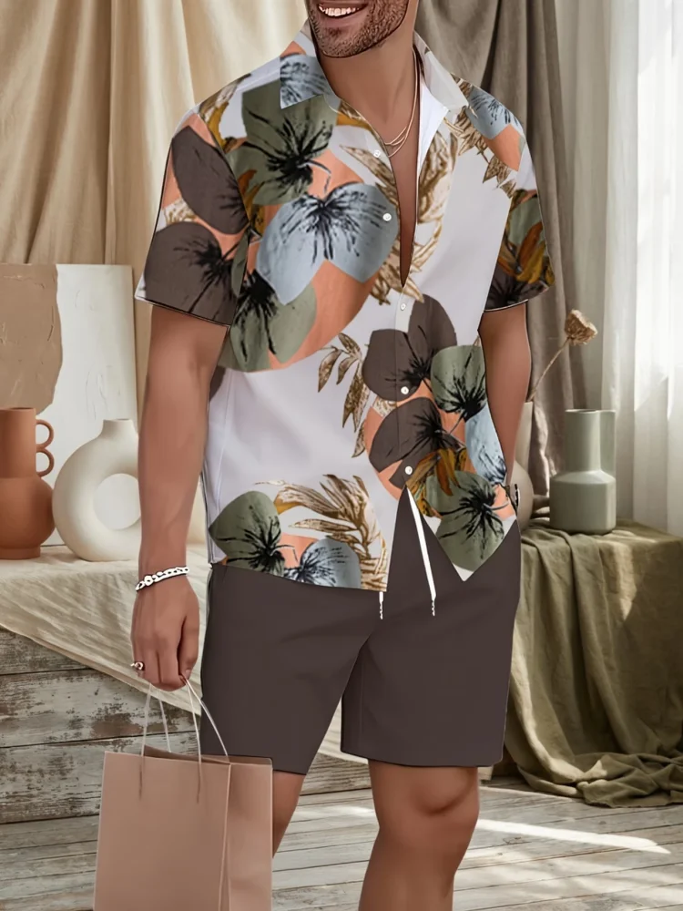 Men's Button Down Short Sleeve Shirt and Shorts 2 Piece Outfits Sets Summer Casual Hawaiian Beach Pink Tracksuit Oversized Suits
Men's Button Down Short Sleeve Shirt and Shorts 2 Piece Outfits Sets Summer Casual Hawaiian Beach Pink Tracksuit Oversized Suits
