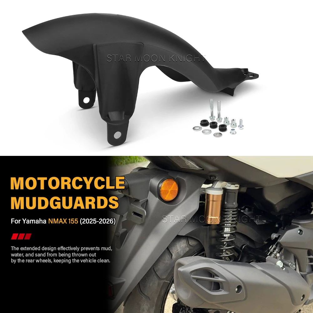 For Yamaha N-MAX NMAX 155 Nmax155 2025 2026 Rear Fender Mudguard Splash Guard NMAX155 Accessories Tire Hugger Wheel Cover
For Yamaha N-MAX NMAX 155 Nmax155 2025 2026 Rear Fender Mudguard Splash Guard NMAX155 Accessories Tire Hugger Wheel Cover