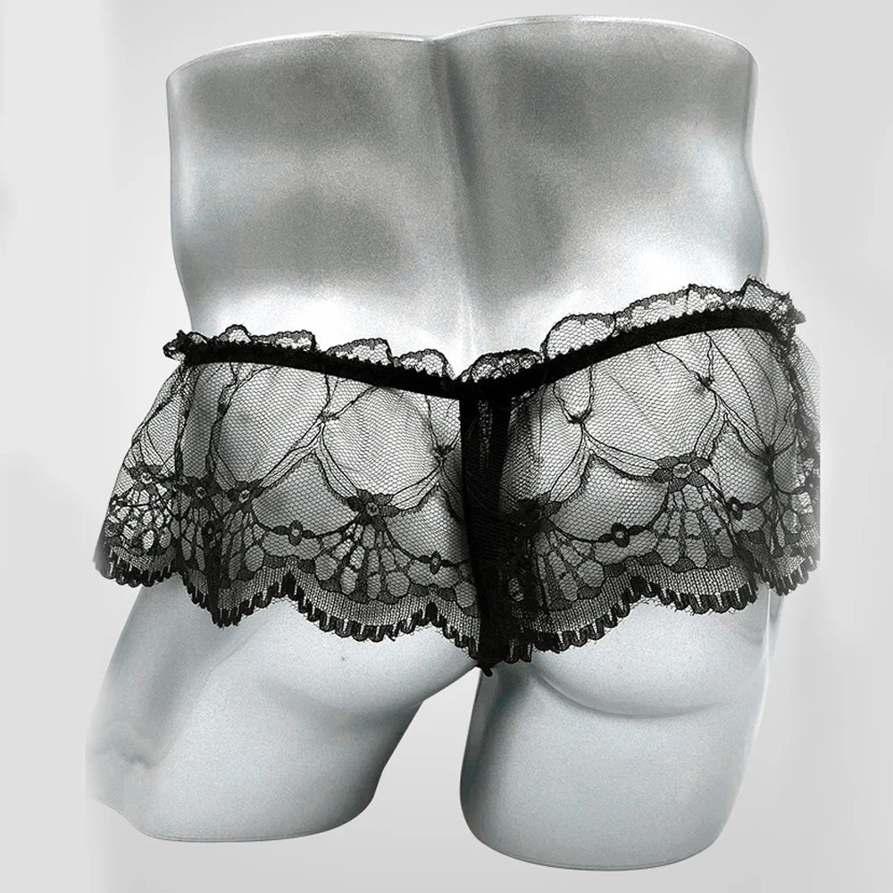 Men Panties Lace Mini Skirt Thong Perspective Crossdressers lace trim UnderwearPouch Underpant T-Back G-String
Men Panties Lace Mini Skirt Thong Perspective Crossdressers lace trim UnderwearPouch Underpant T-Back G-String