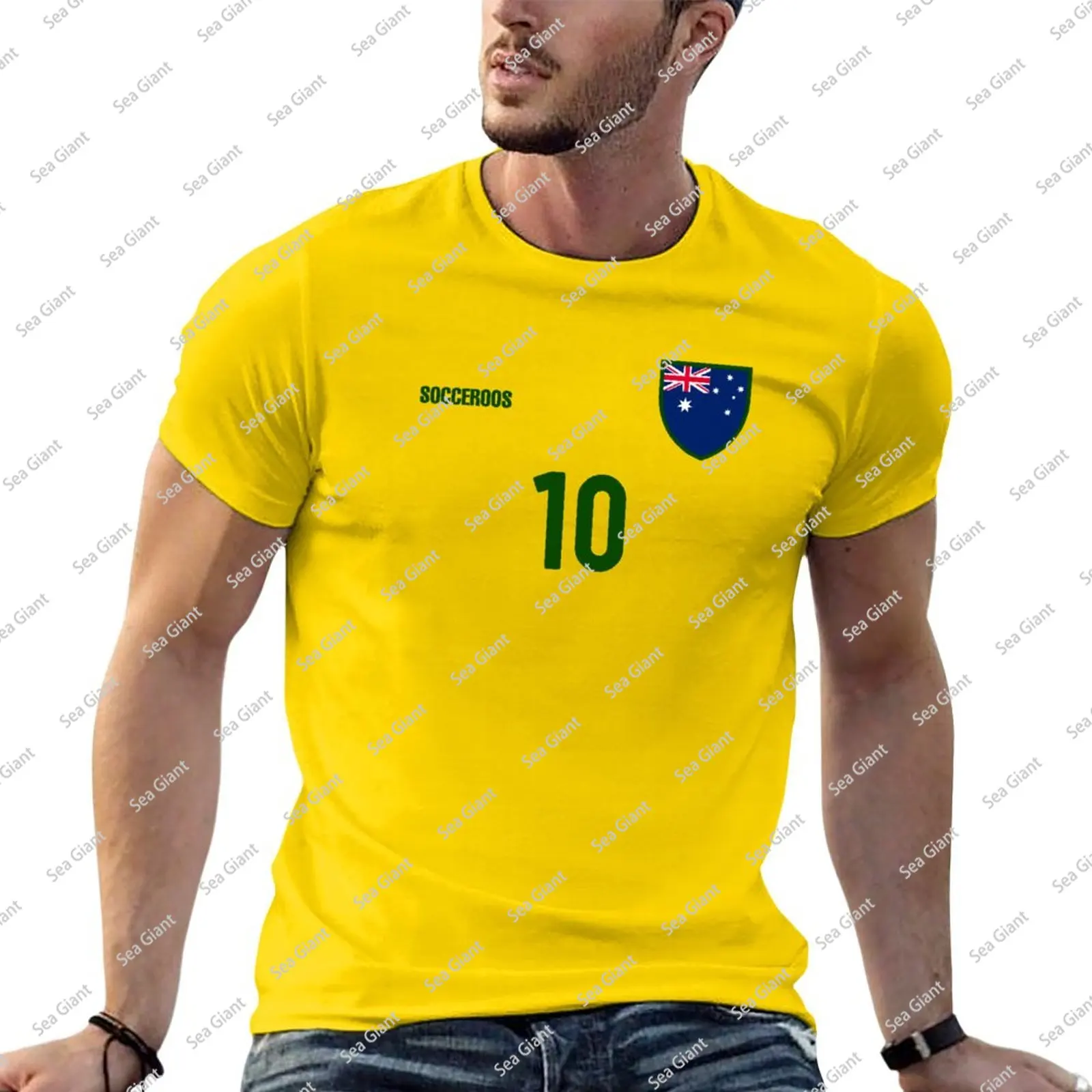 Новая австралийская футбольная команда в стиле ретро, футболка Socceroos, футболки по индивидуальному заказу, футболка с графикой, облегающие футболки для мужчин
Новая австралийская футбольная команда в стиле ретро, футболка Socceroos, футболки по индивидуальному заказу, футболка с графикой, облегающие футболки для мужчин