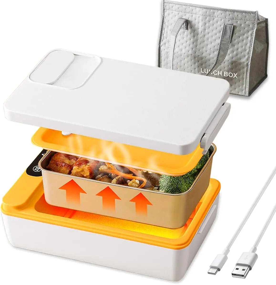 Cordless Electric Lunch Box 1L, Portable Food Warmer for Car/Office/Home Use | No Water Required, Rechargeable Heated Lunch
Cordless Electric Lunch Box 1L, Portable Food Warmer for Car/Office/Home Use | No Water Required, Rechargeable Heated Lunch