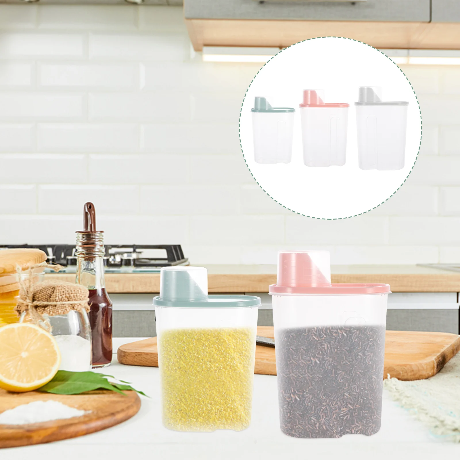 3pcs Grain Storage Containers Airtight PP Material Food Jar Cereal Whole Grains Empty Storage Transparent Body
3pcs Grain Storage Containers Airtight PP Material Food Jar Cereal Whole Grains Empty Storage Transparent Body
