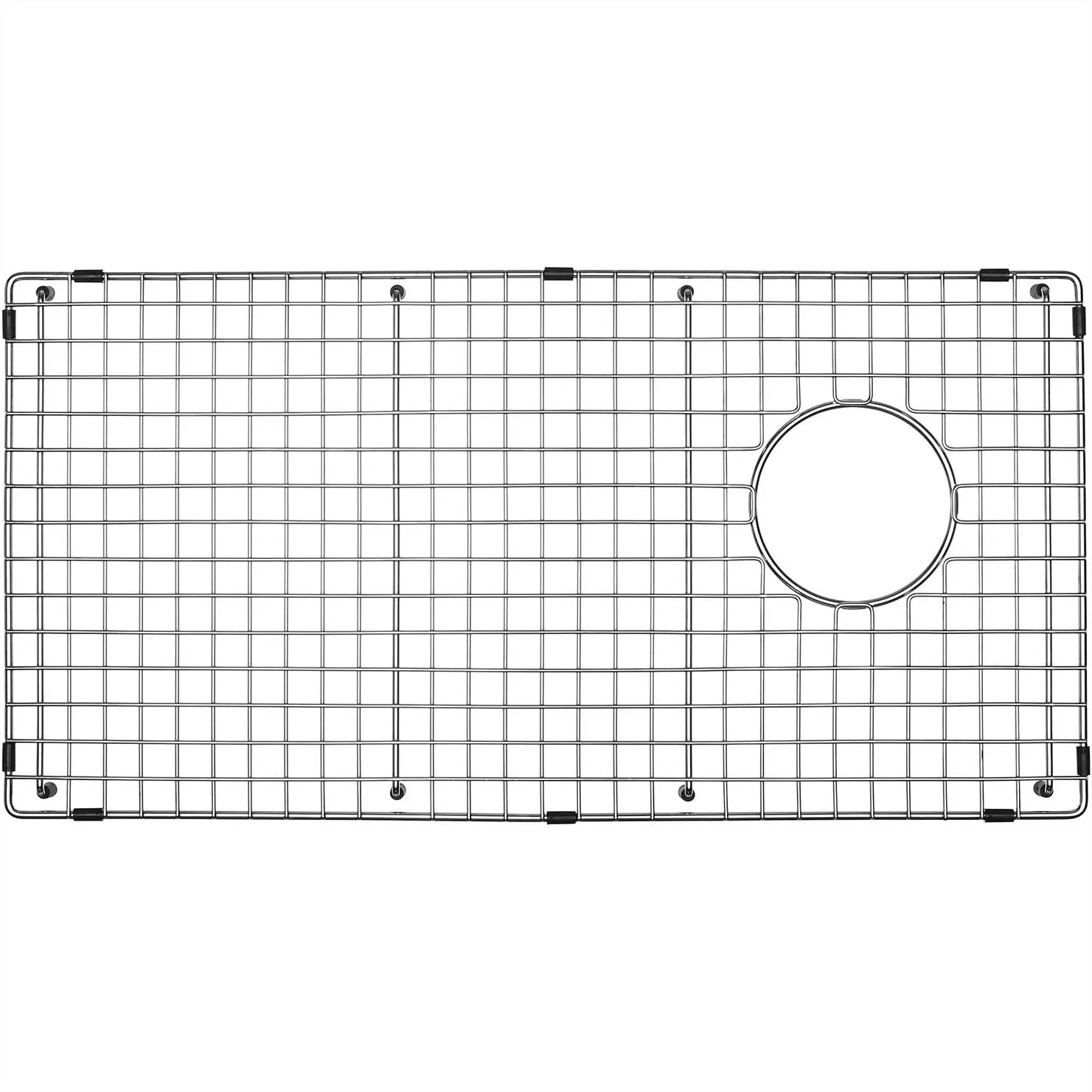 Защитная решетка для дна раковины 28-1/4" x 14-3/8" для бокового слива с радиусом углов 3/8", из нержавеющей стали 304, для кухонной раковины
Защитная решетка для дна раковины 28-1/4" x 14-3/8" для бокового слива с радиусом углов 3/8", из нержавеющей стали 304, для кухонной раковины