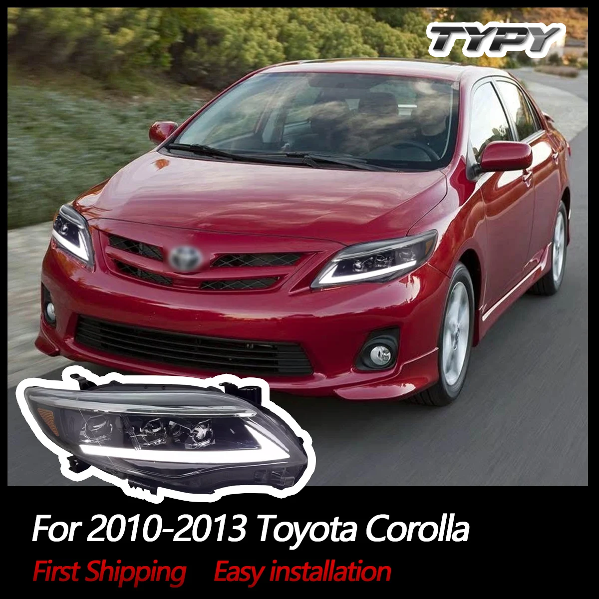 Автомобильные фары для Toyota Corolla 2010-2013, светодиодные фары проектора, дневные ходовые огни, автоаксессуары
Автомобильные фары для Toyota Corolla 2010-2013, светодиодные фары проектора, дневные ходовые огни, автоаксессуары