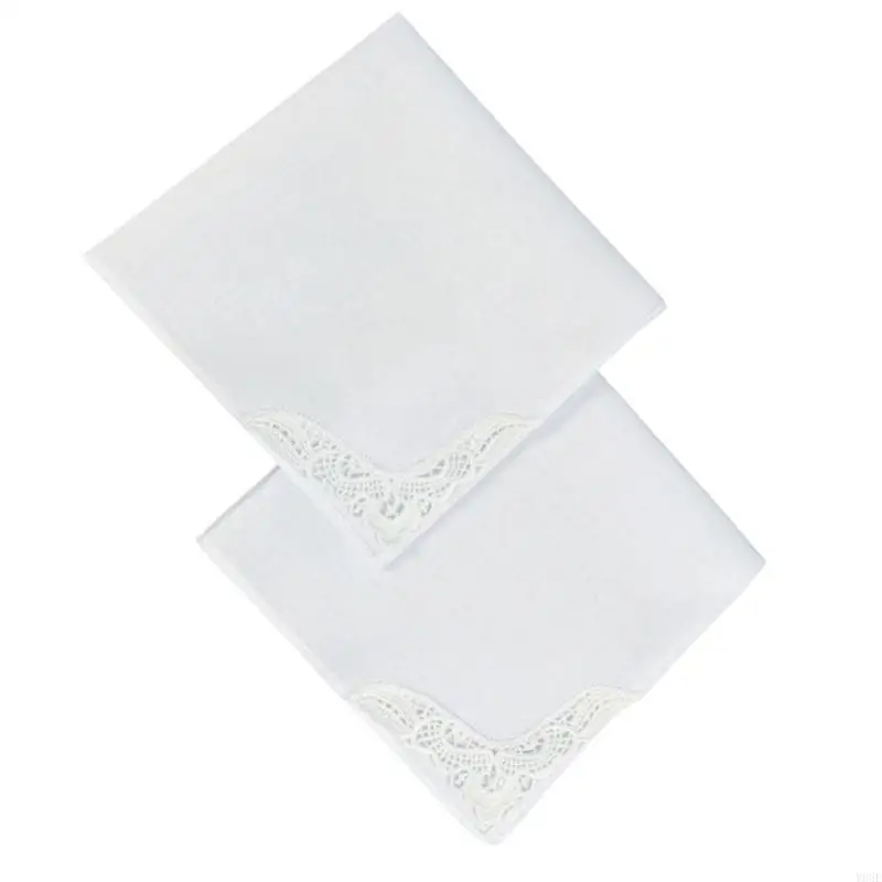 2PCS Cotton Handkerchiefs for Women Lace Hankies White Ladies Handkerchief for Wedding Bride Celebration Daily Y08E
2PCS Cotton Handkerchiefs for Women Lace Hankies White Ladies Handkerchief for Wedding Bride Celebration Daily Y08E