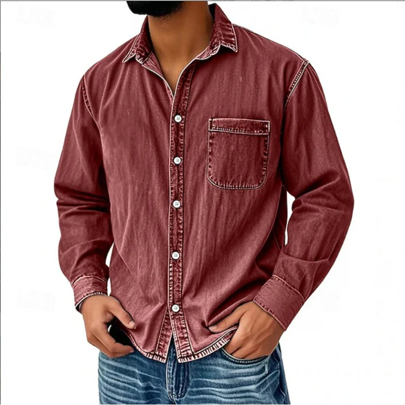 European and Paimon Autumn New Men's Long Sleeve American Workwear Vintage Washed Shirt Trendy
European and Paimon Autumn New Men's Long Sleeve American Workwear Vintage Washed Shirt Trendy