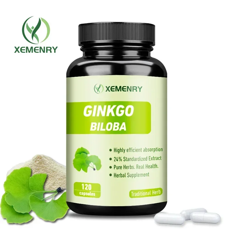 Ginkgo Biloba Capsules - Support Brain Health, Promote Blood Circulation, Enhance Memory and Concentration
Ginkgo Biloba Capsules - Support Brain Health, Promote Blood Circulation, Enhance Memory and Concentration