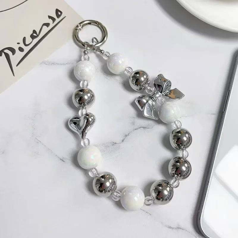 Advanced Ins Wind Power Silver Plated Bow Bead Wristband Handheld Short Hanging Rope Chain Bag Keychain Pendant
Advanced Ins Wind Power Silver Plated Bow Bead Wristband Handheld Short Hanging Rope Chain Bag Keychain Pendant