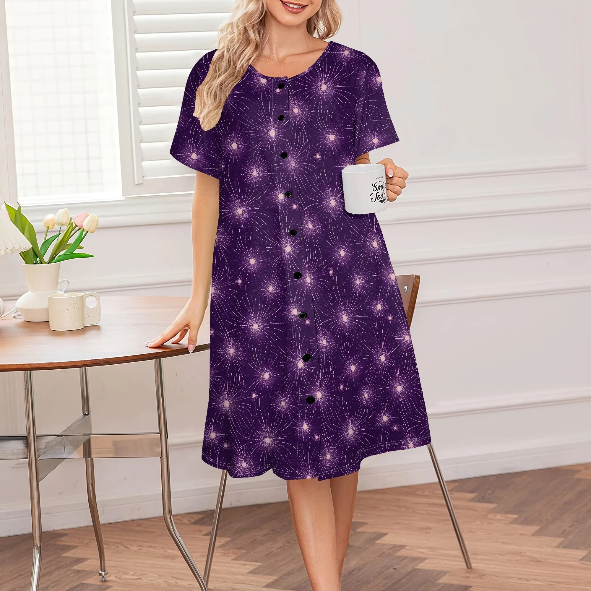 Starry Print Plus Size Dress Women's Casual Button-Down Summer Dress S-3XL Elegant Daywear or Evening Chic
Starry Print Plus Size Dress Women's Casual Button-Down Summer Dress S-3XL Elegant Daywear or Evening Chic