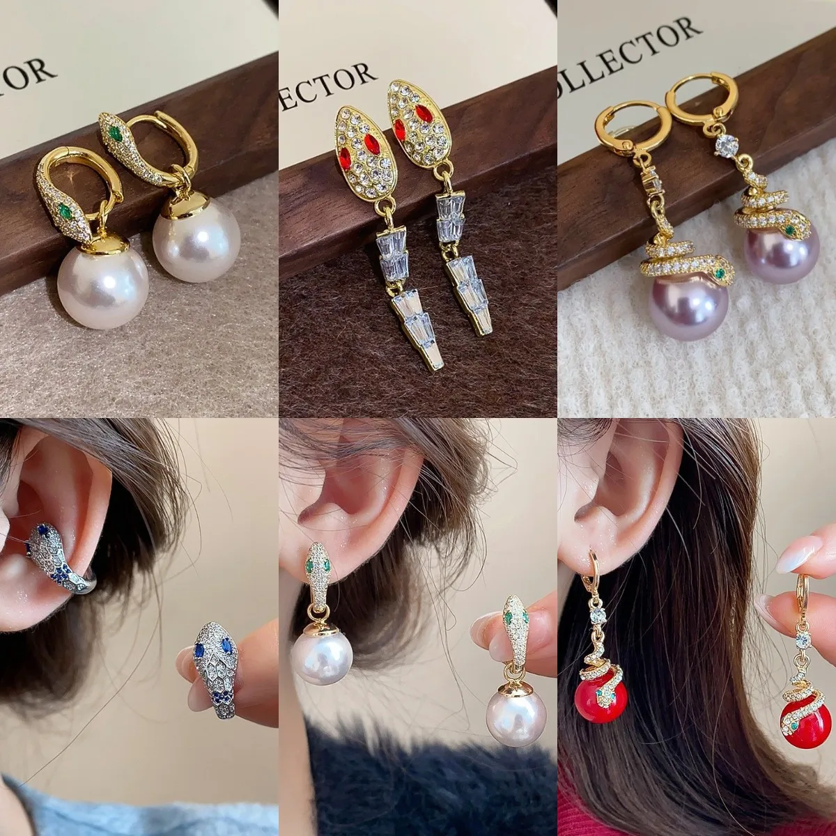 Fashionable New Dangle Earrings for Women Perfect for 2025 Year Snake Zodiac Snake Shape Silver Pin Adorned Dazzling Diamonds
Fashionable New Dangle Earrings for Women Perfect for 2025 Year Snake Zodiac Snake Shape Silver Pin Adorned Dazzling Diamonds