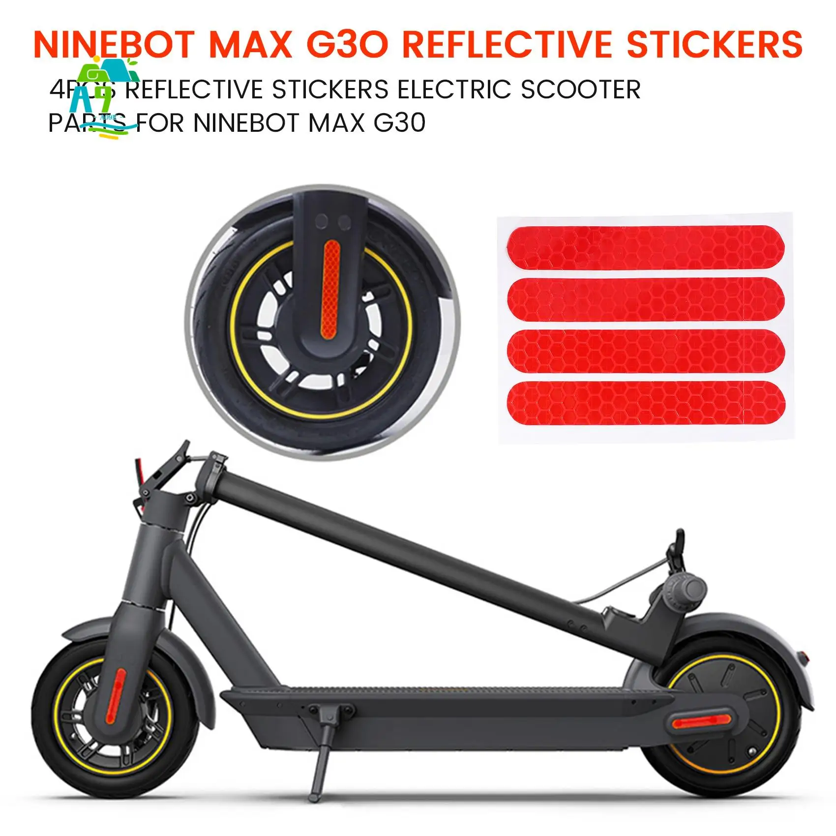 A09E-Front Rear Wheel Cover Protective Shell Reflective Sticker For Ninebot Max G30 Scooter Accessories 4PCS
A09E-Front Rear Wheel Cover Protective Shell Reflective Sticker For Ninebot Max G30 Scooter Accessories 4PCS