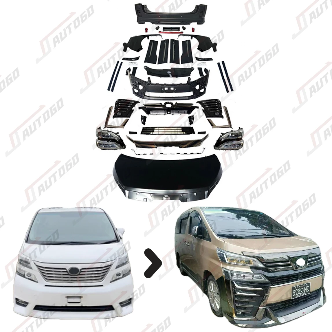Для Alphard Vellfire 08-14 серии VF20 с передним + задним бампером + решеткой + фара + боковой юбкой Facelift до 2022 Vellfire35 Modellista
Для Alphard Vellfire 08-14 серии VF20 с передним + задним бампером + решеткой + фара + боковой юбкой Facelift до 2022 Vellfire35 Modellista