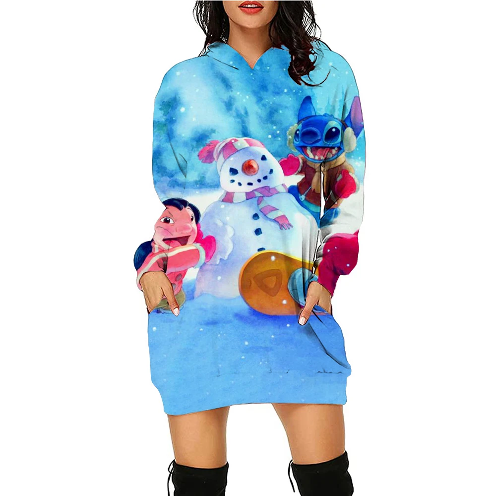 Winter Women's Clothing Disney Christmas Stitch Print Pullover Sweatshirt Women's Party Dress Fashion Street Style Sweatshirt
Winter Women's Clothing Disney Christmas Stitch Print Pullover Sweatshirt Women's Party Dress Fashion Street Style Sweatshirt