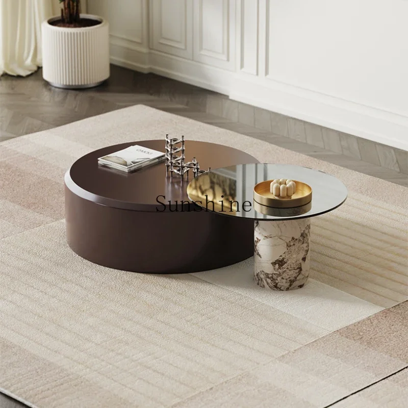 Italian minimalist coffee table Modern living room Household round combination coffee table
Italian minimalist coffee table Modern living room Household round combination coffee table