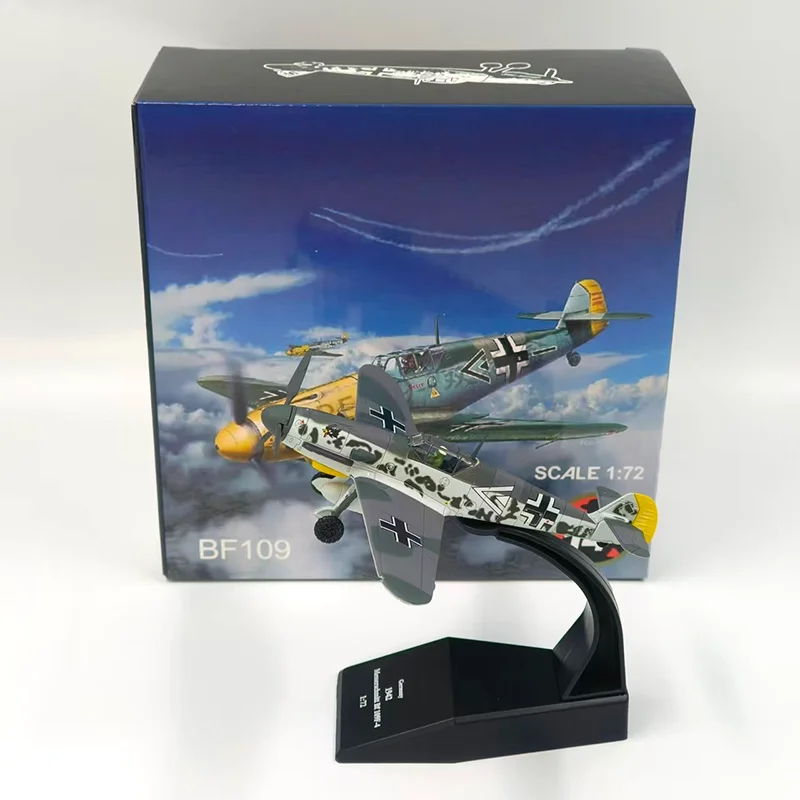 Литой под давлением масштаб 1:72, BF109, реактивный истребитель, модель самолета из сплава, коллекция, украшение для дисплея, игрушка Gif
Литой под давлением масштаб 1:72, BF109, реактивный истребитель, модель самолета из сплава, коллекция, украшение для дисплея, игрушка Gif