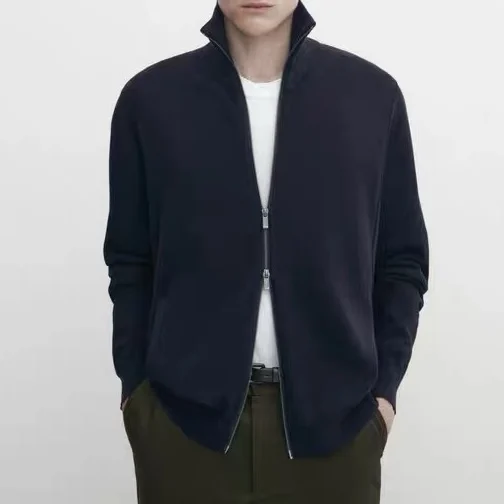 Повседневная трикотажная куртка-бомбер из смесового хлопка с двойной молнией, прямым воротником, для досуга, модная, городская, молодежная, активная, теплая, дышащая
Повседневная трикотажная куртка-бомбер из смесового хлопка с двойной молнией, прямым воротником, для досуга, модная, городская, молодежная, активная, теплая, дышащая