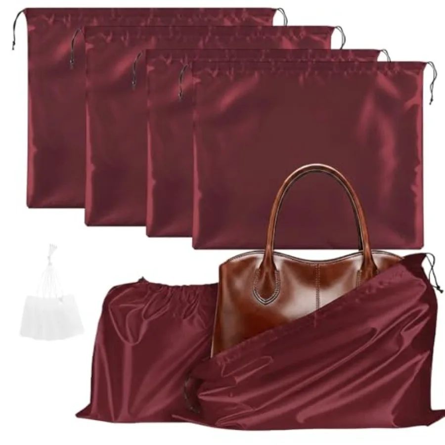 4 Pack Satin Dust Bag 15.7x19.7 inch + 19.7x23.6 inch 100% Polyester Silk Bag Purse Dust Bag Shoe Bags for Closet Purse Protect
4 Pack Satin Dust Bag 15.7x19.7 inch + 19.7x23.6 inch 100% Polyester Silk Bag Purse Dust Bag Shoe Bags for Closet Purse Protect